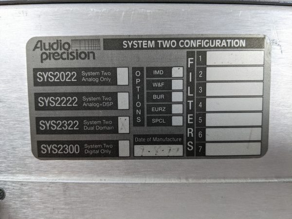 Audio Precision  System Two 2322  Analog Signal Generator  75069 Refurbished