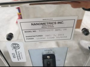 Nanometrics  Nanospec 9200  Film Thickness Measurement System  75995 For Sale