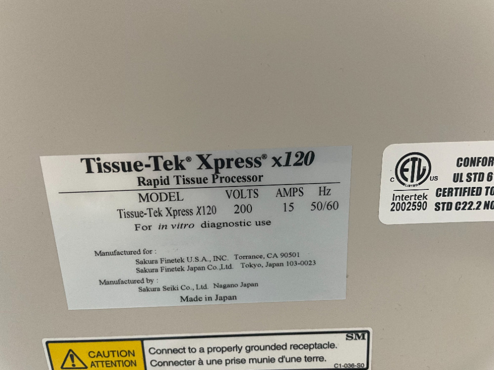 Buy Sakura  Tissue Tek Xpress x120  Rapid Tissue Processor  76473