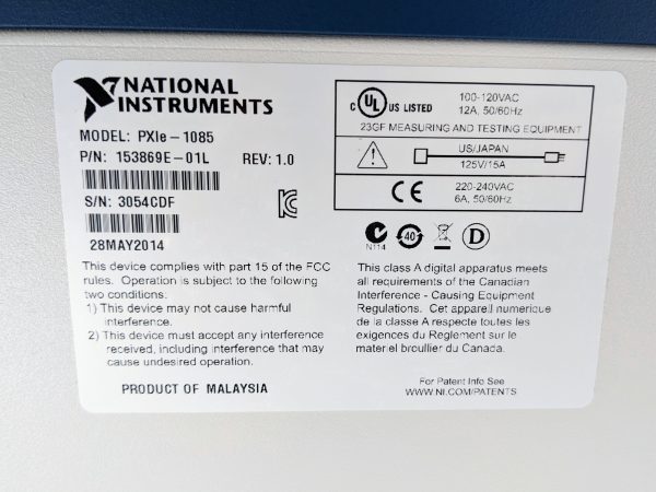 National Instruments  NI PXIe 1085  Chassis Mainframe  76793 Refurbished