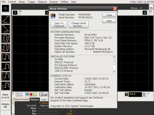 Check out Agilent MSO 9404A Mixed Signal Oscilloscope -75070