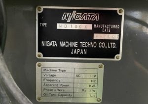 Nigata  MD 100 X  Injection Molding Machine  79117 For Sale